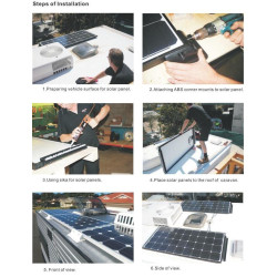 1 SET (5pcs) Caravan Yacht Roof Solar Panel Mounting ABS Bracket Atap